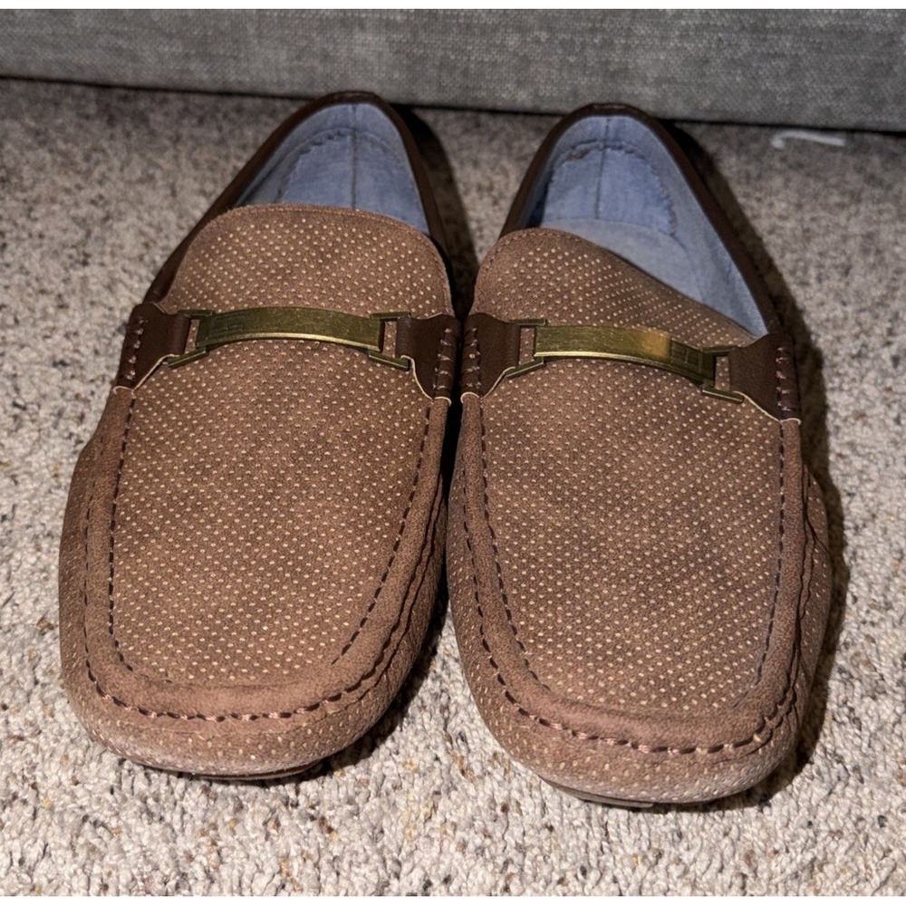 Tommy Hilfiger Axtons Mens Tan Perforated Driving Loafers Shoes Size 11 M